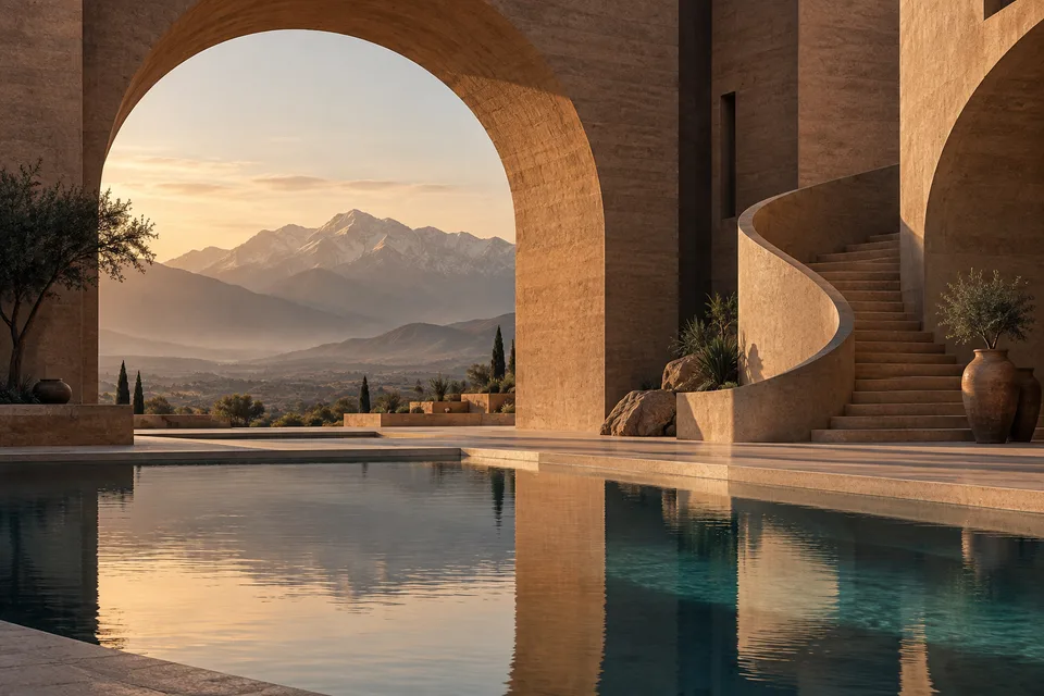 Arches minérales, vision conceptuelle du Maroc.